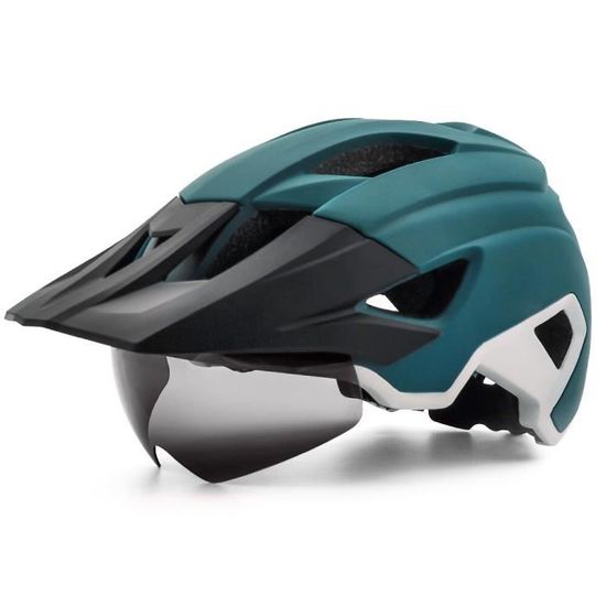 Casque De Vélo,Casque De Vtt Pour Hommes Et Femmes, Pour Cyclisme, Avec Feu Arrière Et Visière