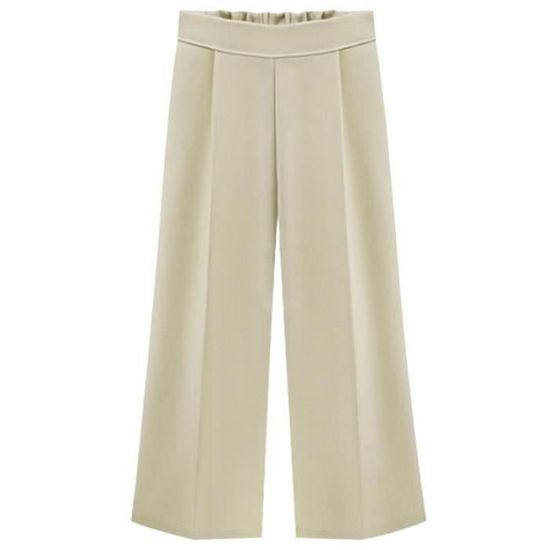 Pantacourt Femme Été Taille Haute Élastique – Short Pantalon Décontracté Respirant Avec Boutons Latéraux