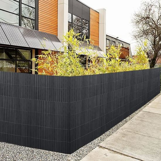NAIZY Brisevue en PVC 90 x 400 cm Anthracite Protection UV
