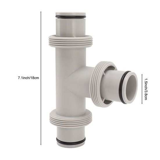 Kit Connecteur Fileté Pour Tuyau Piscine Intex - Compatible 10744, 10256, 10255