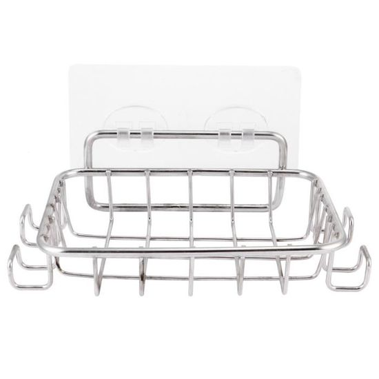 Porte-Savon En Acier Inoxydable Double Couche - Nickel Brossé, Avec Drainage, Pour Salle De Bain Ou Cuisine, Design Rectangulaire