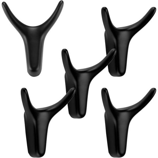 Lot de 4 crochets muraux adhésifs pour porte, clés, vêtements, manteaux