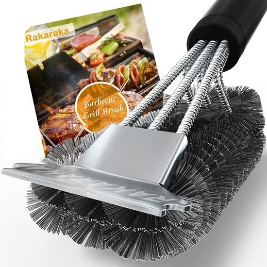 Lot De 2 Brosses Métalliques Pour Barbecue - Poils Acier Inoxydable - Longueur 30cm - Nettoyage Gril, Four, Plaques