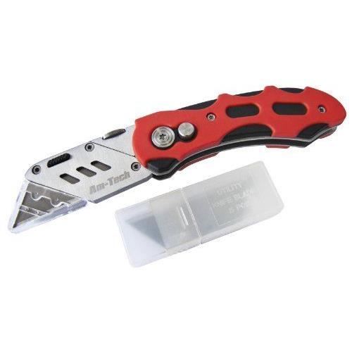 Am-Tech Couteau de poche à lame pliable (Import…
