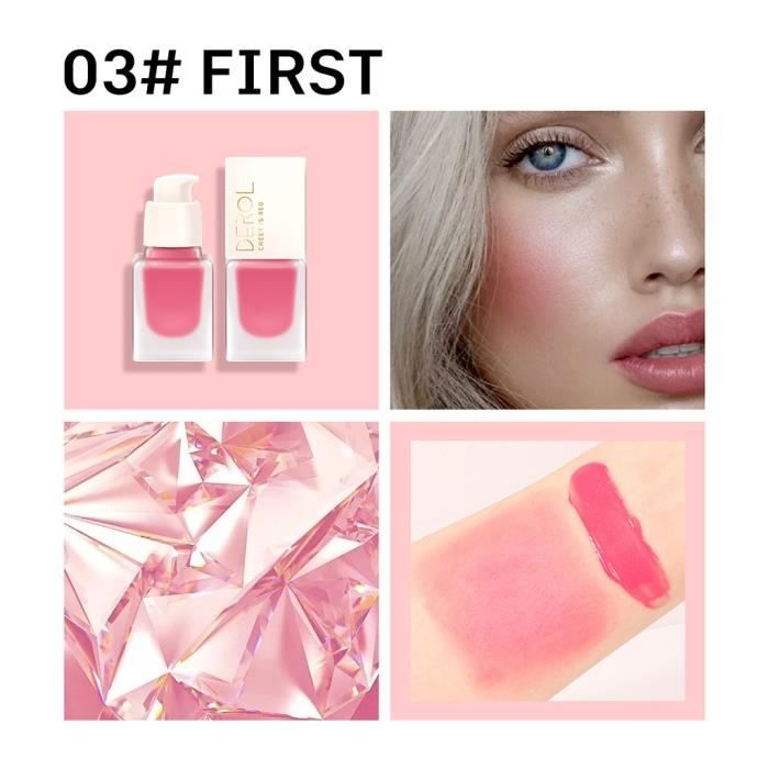 【Rougir】New Glossiers Liquid Blusher Gel-Cream Maquillage Fard à joues 6 couleurs 15ml_GT4562