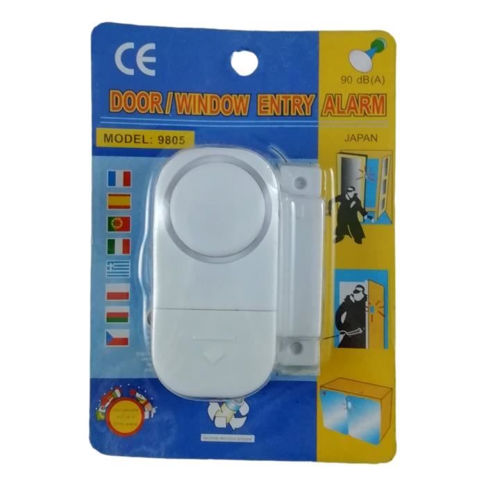 Alarme de Sécurité pour Fenêtre Porte Anti Intrusion Signal Sonore 90 dB
