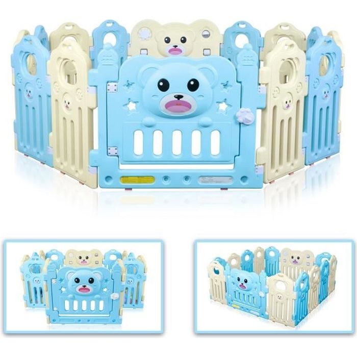 Baby Vivo Parc Bebe Barriere Securite Plastique Enfant Protection Porte Espace Jeu Chambre En Rose Blanc Bailey Commerce Industrie Et Science Fournitures Educatives Dwteam In