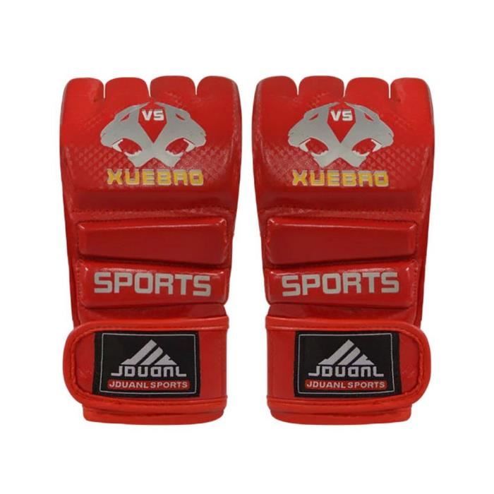 Adulte Fighting moitié Gants Finger / Gants de boxe UFC, rouge