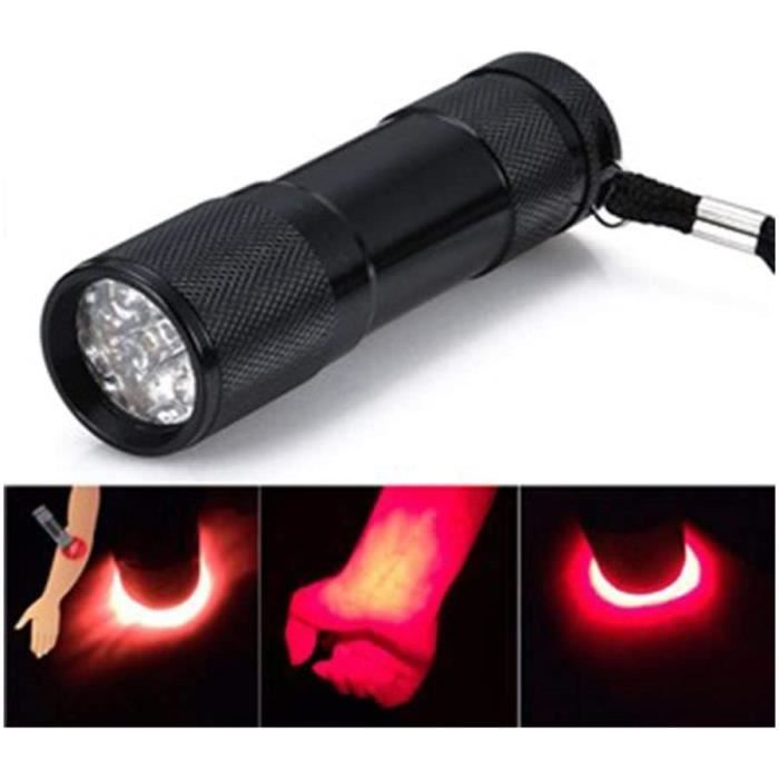 Veilleuse Vein Finder, lampe de poche à LED, Trouvez une lampe de poche d'imagerie veineuse, LED rouge s'allume rapidement Trouvez