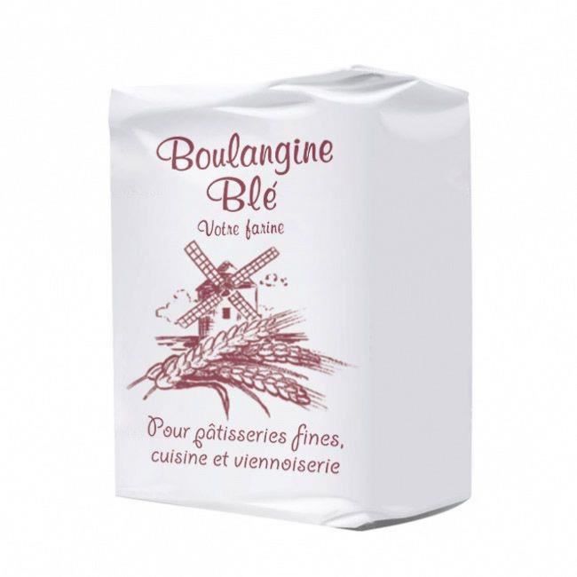 Farine de blé blanche type T45 Multi-Usage 1KG - Marque Boulangine - Origine France - 4KG (4x1KG)