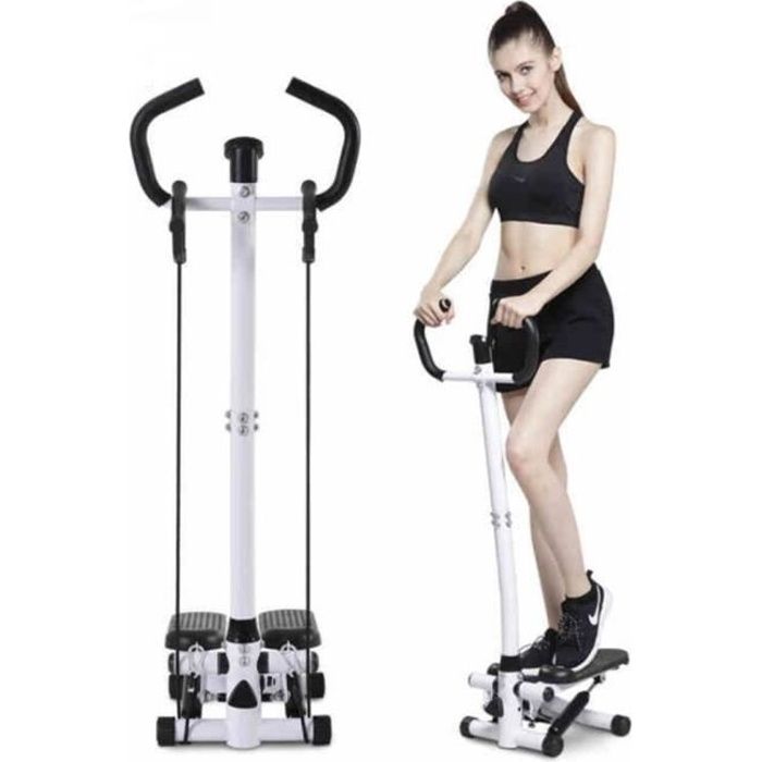 TOTU Mini stepper avec guidon antidérapant et écran LCD multifonction, Stepper fitness appartement Max.120 kg