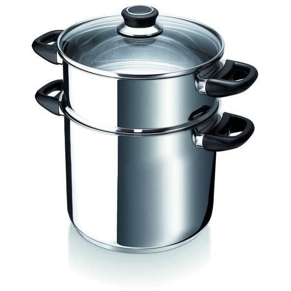 BEKA Couscoussier Polo - Ø 24 cm - Gris - Tous feux dont induction