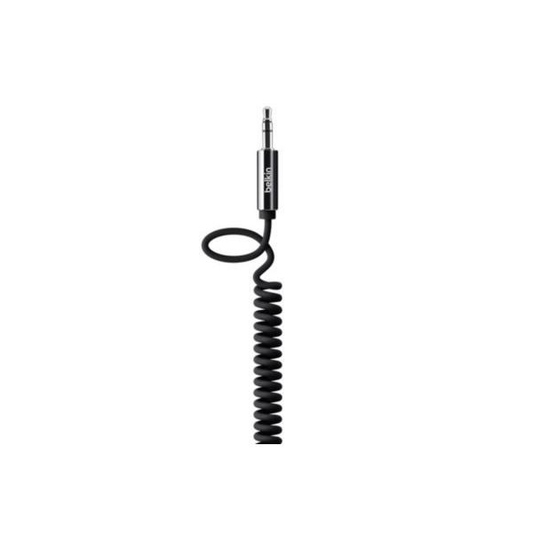 BELKIN Câble connectique audio spirale 3,5mm straight 6' - Noir