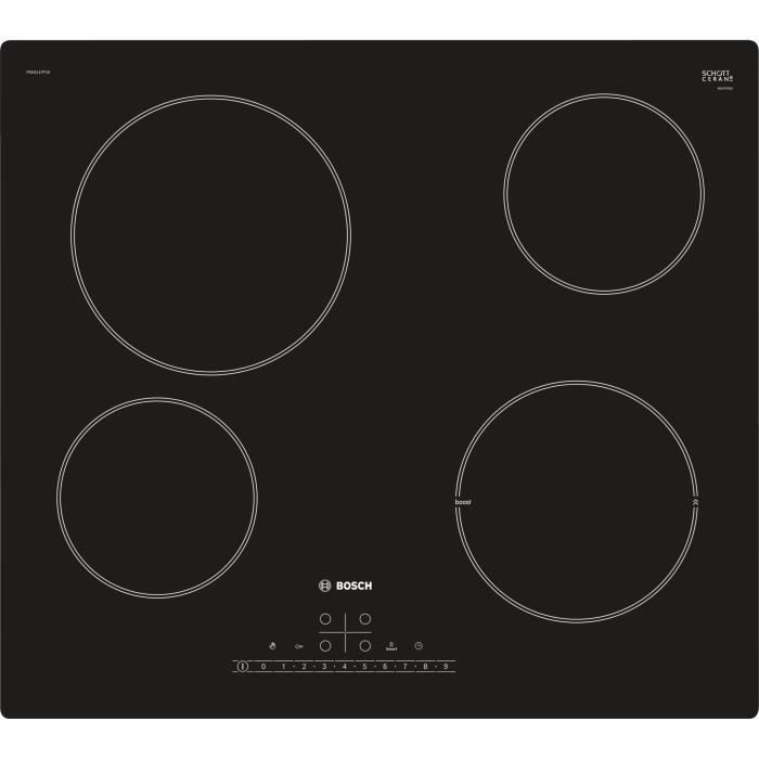 Bosch PKE611FP1E plaque vitrocéramique 60cm SCHOTT CERAN® Booster sans cadre