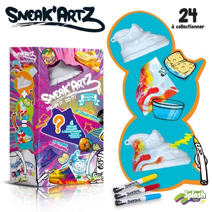 Sneak'Artz Shoebox Série 2 - 4 Baskets à customiser - Boîte Deluxe