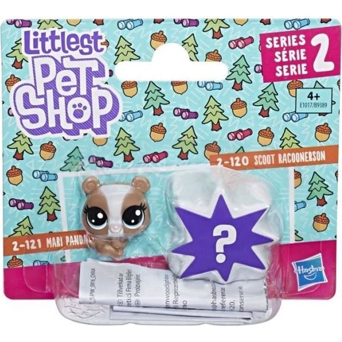 Hasbro Littlest Pet Shop Série 2 MARI PANDALYN, SCOOT RACOONERSON Set de 2 figurine jouet jeux