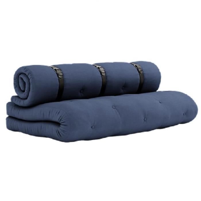 Canapé convertible Bleu Tissu Design Confort