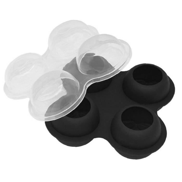 Moules à glaçons en silicone Moule machine forme de rose 3D pour garder des boissons fraîches Noir