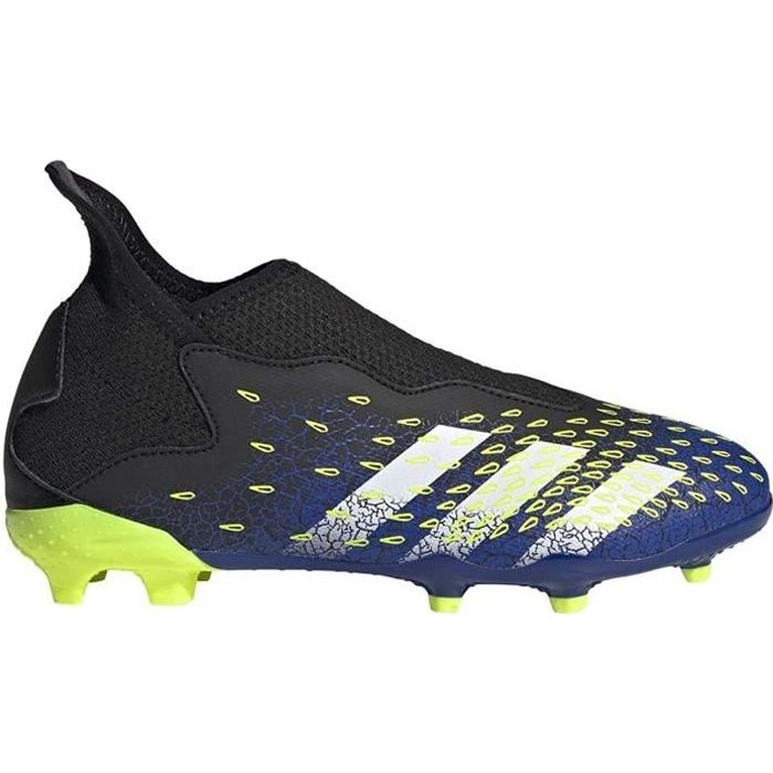 Adidas Predator Freak .3 Ll Fg J , Chaussures de Football, Core Noir / Ftwr Blanc / Solar Jaune, 38 Eu