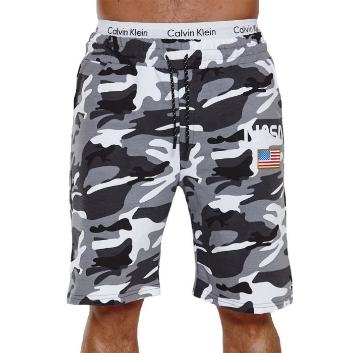 Short camouflage homme Short Nasa CA3711 blanc