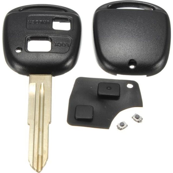NEUFU 2 Bouton Coque Télécommande Plip Bouton pr TOYOTA Yaris Celica Colorado + pad + 2 switchs