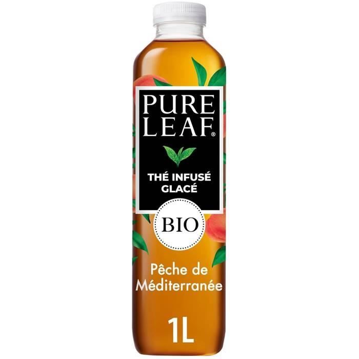 LOT DE 5 - PURE LEAF : Bio - Thé infusé glacé saveur pêche 1L