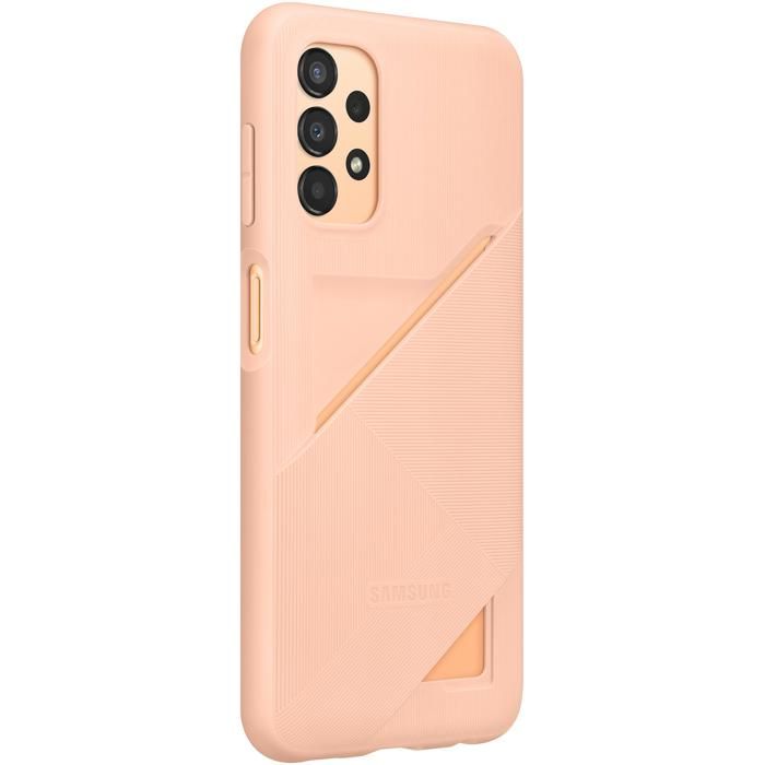 Coque Samsung G A13 4G souple Ultra fine avec porte-carte intégrée Pêche Samsung