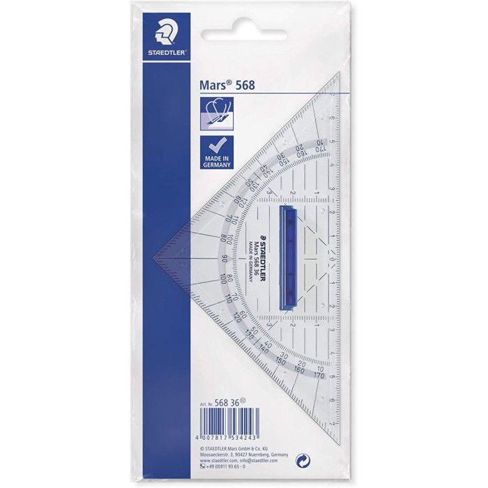 Equère tansparente STAEDTLER 16cm