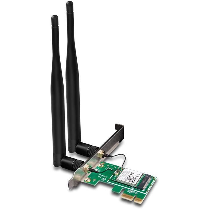 Carte Réseau wifi 1200 Mbps -Tenda E12, Adaptateur WiFi dual Bande , Plug&Play, Gaming Top Niveau, Compatible avec Win 7/8/10