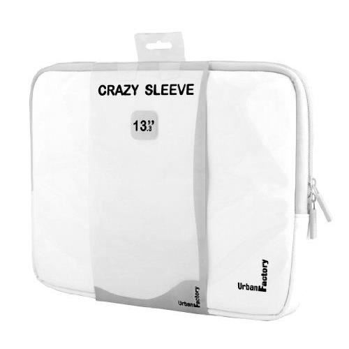 Urban Factory Crazy Sacoche Sleeve Vinyl pour Ordinateur Portable 12- Blanc