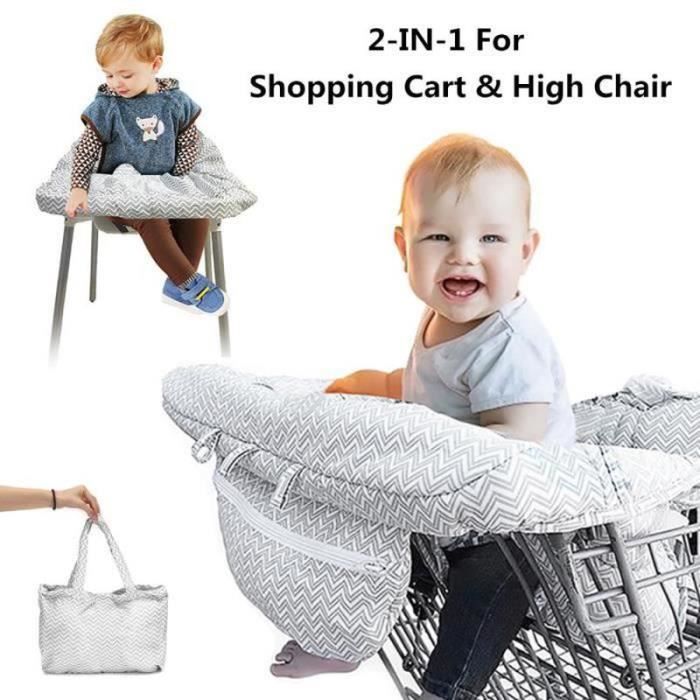 PC29131-Chariot Couverture Bébé Caddie Siège Chaise Haute Coussin Pad Protecteur Pliante
