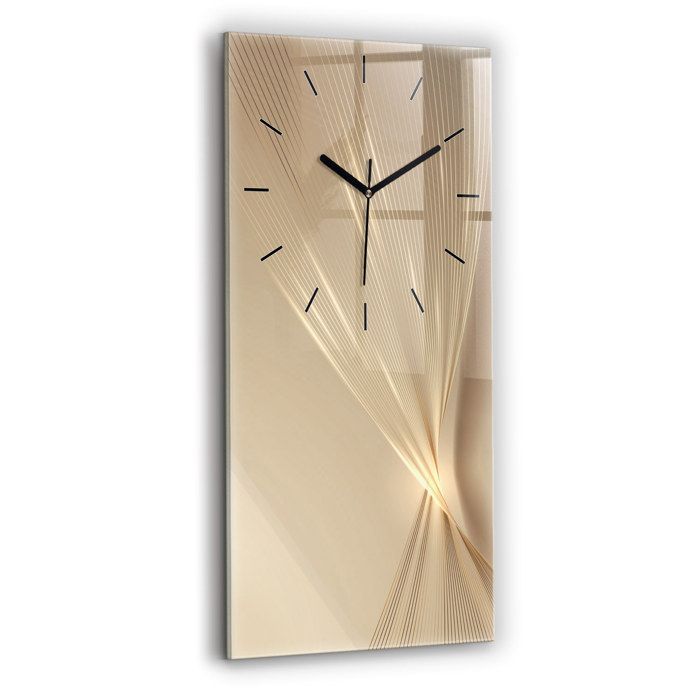 Horloge Murale Design En Verre Trempé Tulup - Thème Noël, 30x30cm, Mouvement Quartz, Pile, Blanc