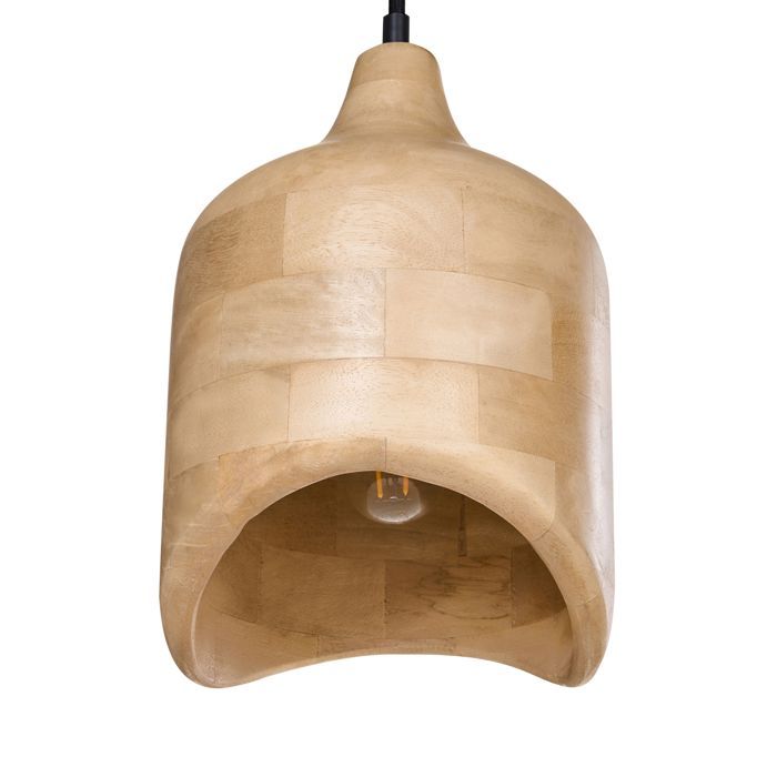 Lampe suspension PANDU Bois de manguier Marron clair Lampe suspension PANDU Bois de manguier Marron clair