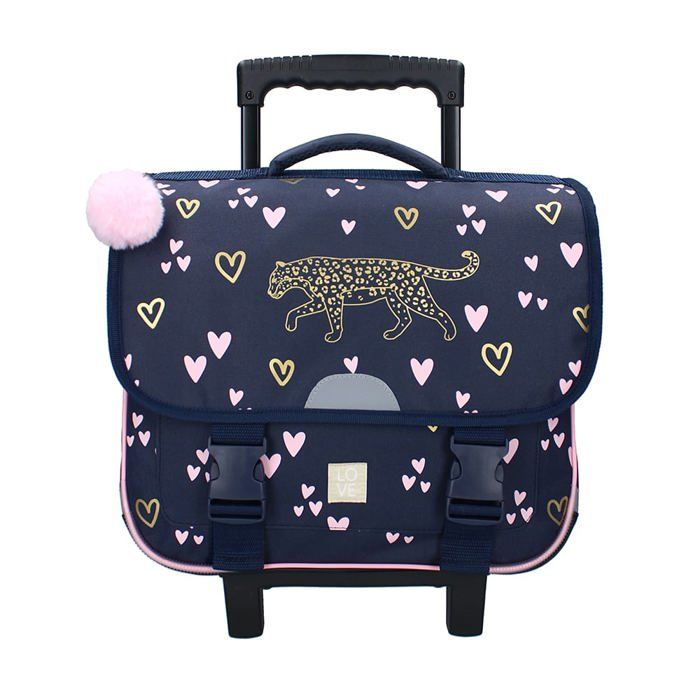 Cartable à roulettes MILKY KISS Heart of Gold 38 cm tigre