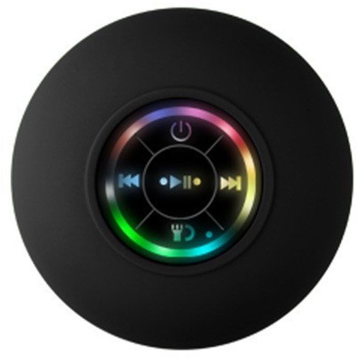 Lot de 2 enceintes Bluetooth de douche avec LED -