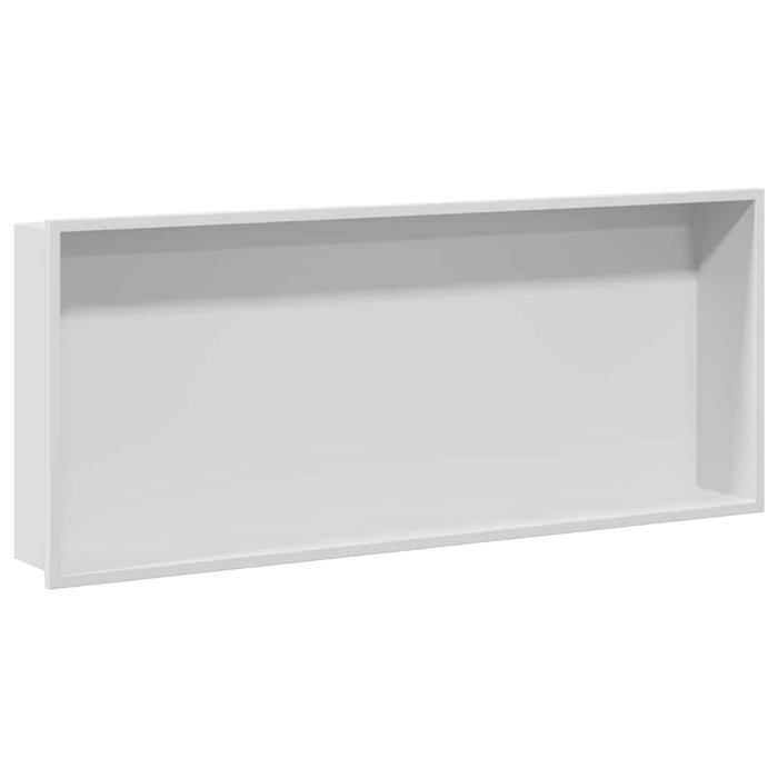 Niche de douche en acier inoxydable - vidaXL - Blanc - 75x30x95 cm - Design moderne - Résistant à lhumidité