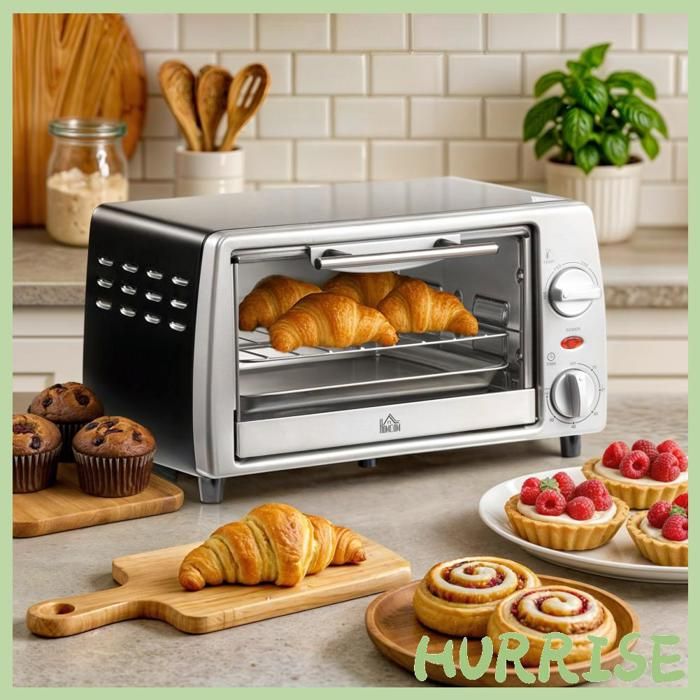 Cocosity 365X26X22 Cm Mini Four Électrique 10L 1 Grille Et 1 Plateau Température Réglable De 100°C À 230°C Minuteur 60 Min - Cocosity