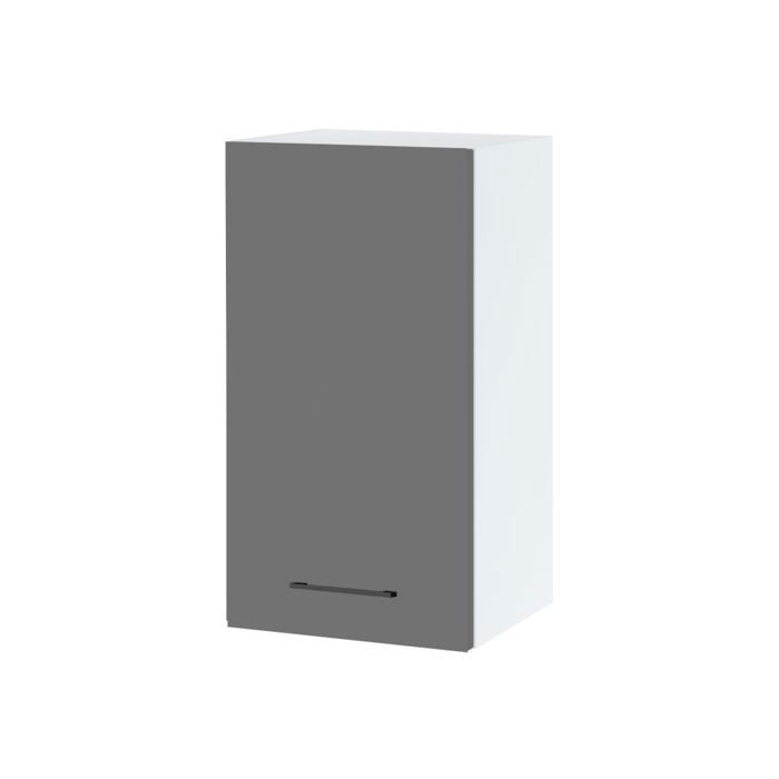 Meuble haut de cuisine Lovia Gris Mat 1 porte L 40 cm - Cuisineandcie