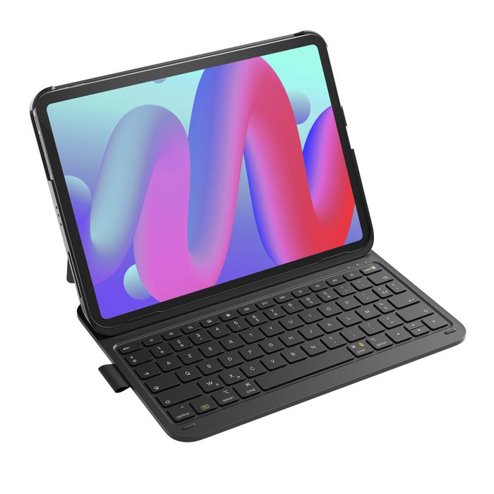 Inateck Étui avec clavier pour iPad 11 A16 / iPad 10 Air M4/M3/M2 Pro 11 AZERTY clavier ultra léger avec porte-stylo Noir