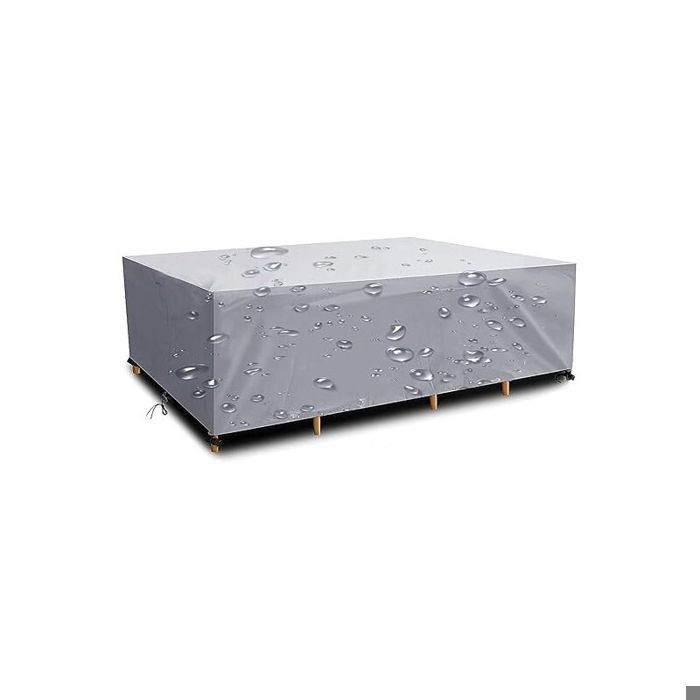 Housse Salon de Jardin 160x90x70cm 420D Oxford Argent Housse Table de Jardin Rectangulaire Protection Bache Table de Jardin Mobilier