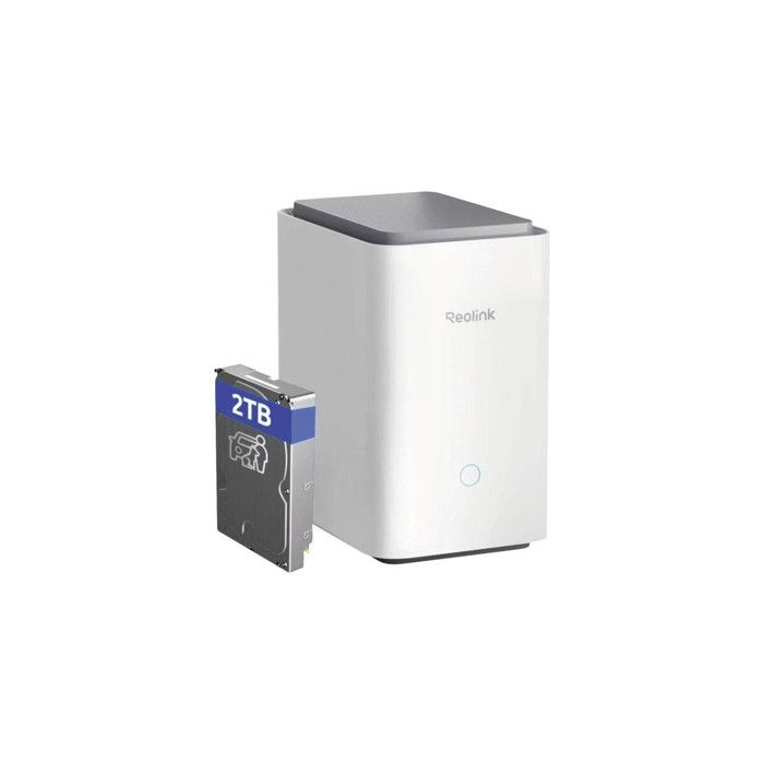 Enregistreur vidéo réseau - Reolink RL-HUBP1 - 2 To HDD - Extensible 16 To - Blanc/Gris