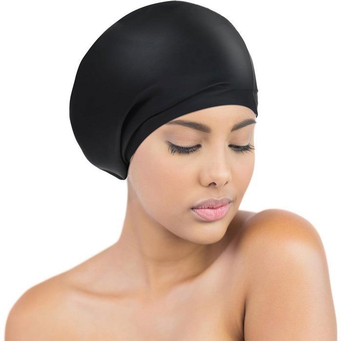 Bonnet de bain en silicone - Unisexe - Imperméable - Convient aux femmes et aux hommes même avec des dreadlocks des SANPIE