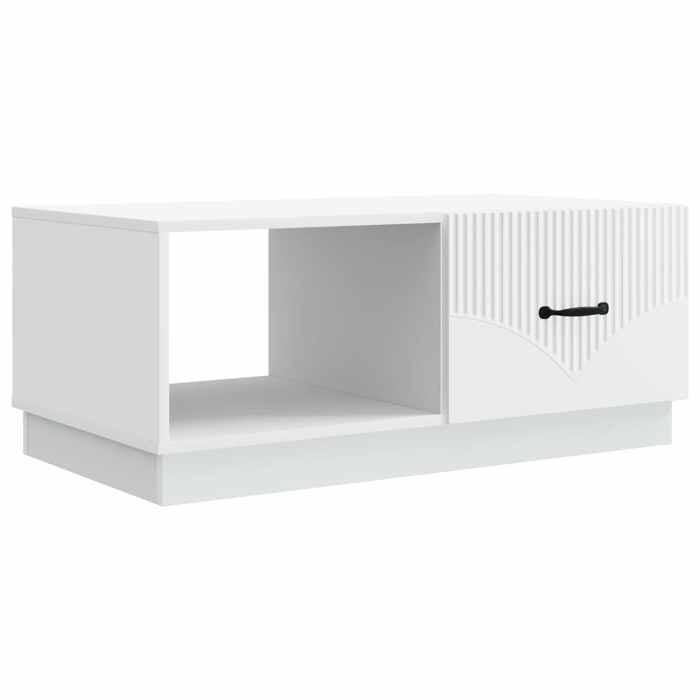 vidaXL Table basse Blanc 90 x 50 x 37 cm Bois dingénierie 895415