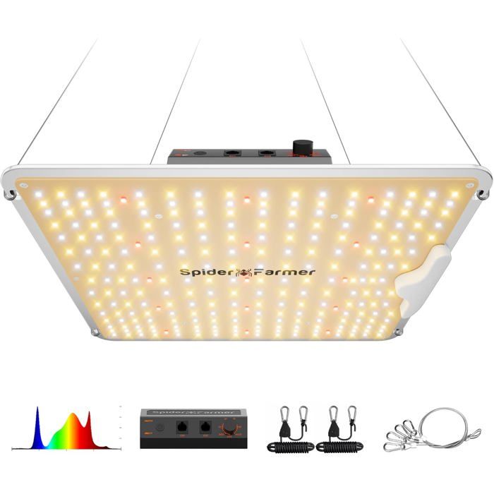 Lampe De Croissance Horticole Led 100W Améliorées Spectre Complet Dimmable Haute Ppfd Forte Pénétration Semis Croissance&Floraison