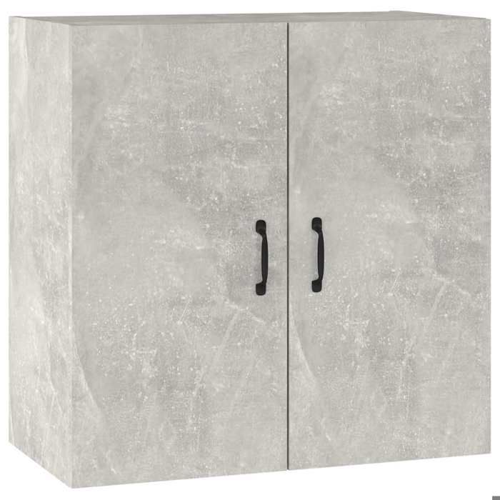 Bois Armoire suspendue élégant - Placard rangement - Gris béton 60x31x60 cm Bois dingénierie CC2723