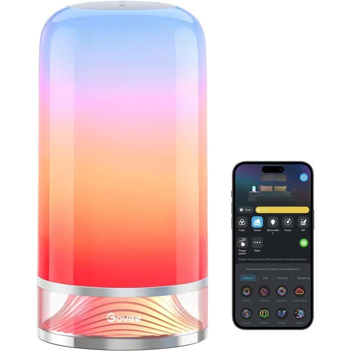 Lampe De Chevet Led RgbicwwLampe De Table Tactile Dimmable 500Lm[EC11]