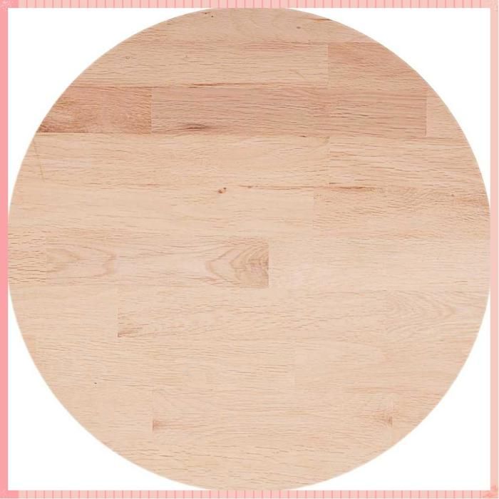 Dessus de table rond de massif non traité - Bois - Durable - Chêne - 50x1 5 cm