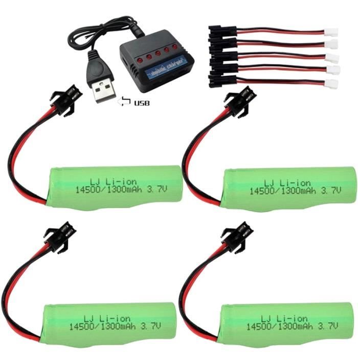 Câble Chargeur USB Universel Pour Batterie RC LiPo 2S 7,4V – Connecteur SM-3P, Voyant LED, Compatible Voitures/drones