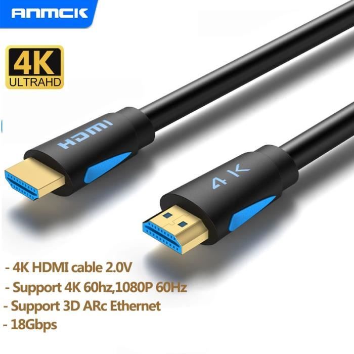 Couleur 4K HDMI 2.0V Grandeur 12m Anmck Câble HDMI 4K Ultra HDMI