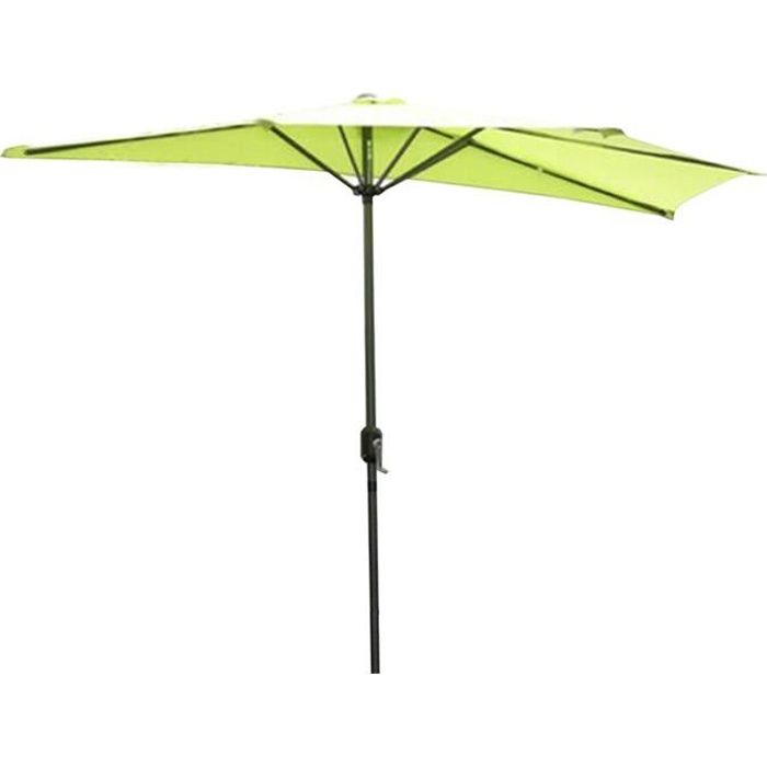 Demi-parasol ANGEL LIVING - Modèle Dia.270cmxH238cm - Protection solaire IP50+ - Couleur Pomme vert